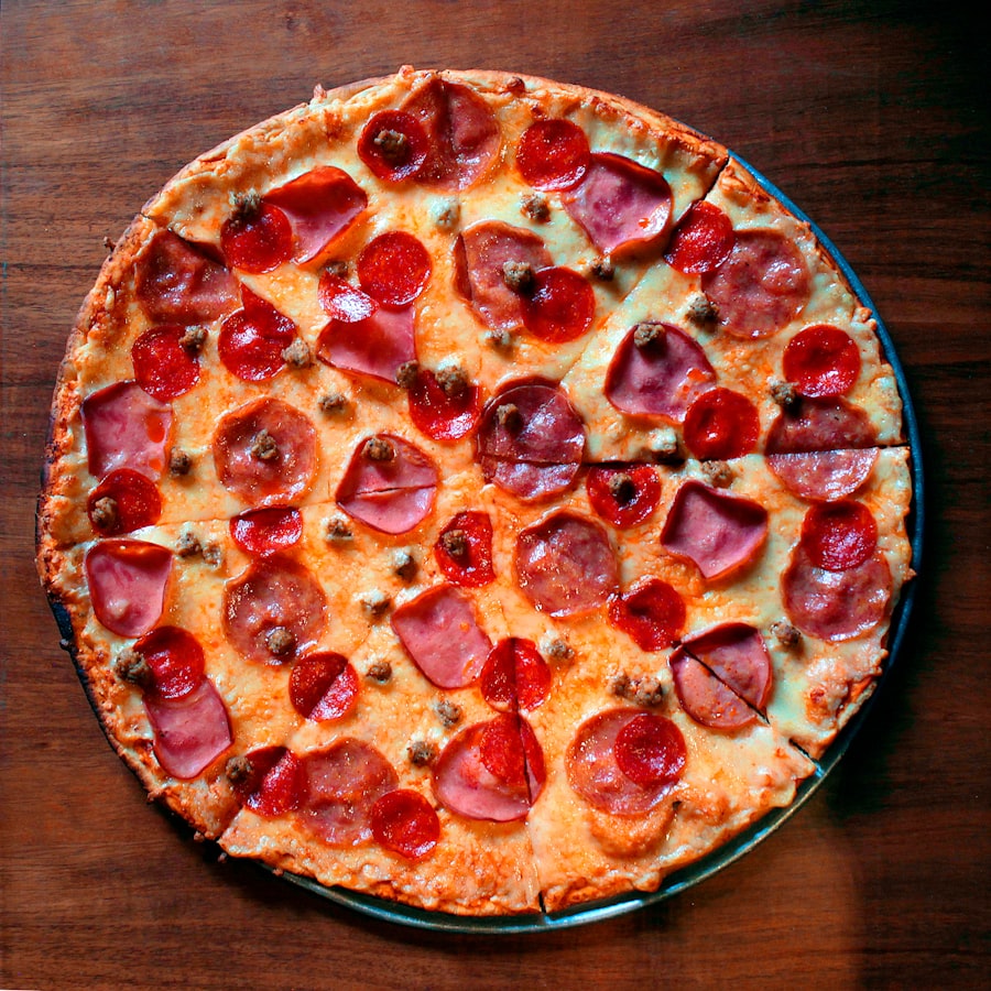 Meat Lover pizza at Urban Crust Pizza & Grill, Brooklyn NY
