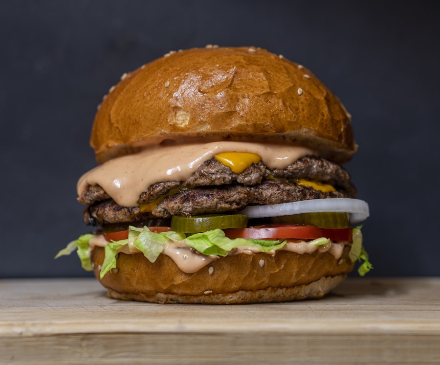 Smash burger at Urban Crust Pizza & Grill, Brooklyn NY